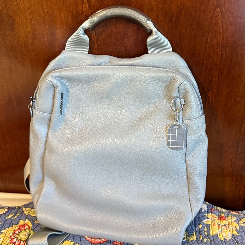 Mandarina Duck Gray Leather Bag